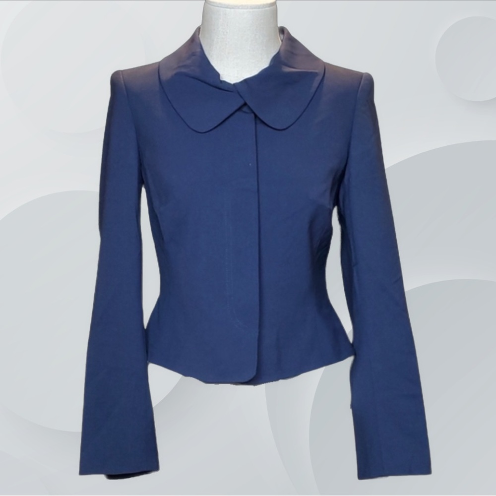 ( Ellen Tracy ) Round Collar, Button Front Suit Jacket / Blazer